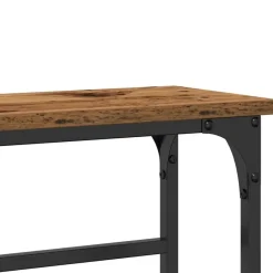 vidaXL - Sidetable - Oud hout - Gelaagd hout en metaal - 75x19.5x75 cm