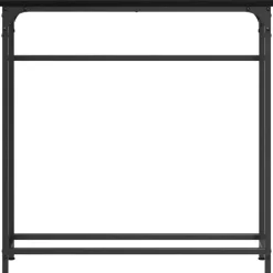 vidaXL - Sidetable - Zwart - Gelaagd hout en metaal - 75x19.5x75 cm