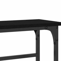 vidaXL - Sidetable - Zwart - Gelaagd hout en metaal - 75x19.5x75 cm