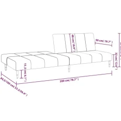 vidaXL - Slaapbank 2-zits - Donkergroen - Fluweel