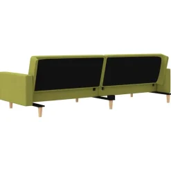 vidaXL - Slaapbank 2-zits - Groen - Stof - Met kussens