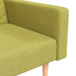 vidaXL - Slaapbank 2-zits - Groen - Stof - Met kussens