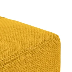 vidaXL - Slaapbank 2-zits - Geel - Stof - Met kussens
