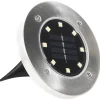 vidaXL - Solar Grondlamp - Zilver - Kunststof - 8 stuks