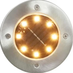 vidaXL - Solar Grondlamp - Zilver - Kunststof - 8 stuks