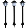 vidaXL - Solarlamp - Zwart - Polypropyleen - 3 stuks