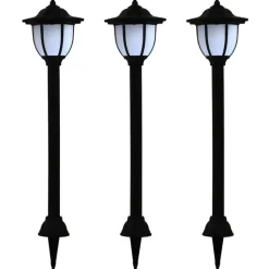 vidaXL - Solarlamp - Zwart - Polypropyleen - 3 stuks