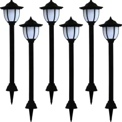 vidaXL - Solarlamp - Zwart - Polypropyleen - 6 stuks