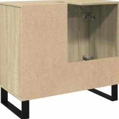 vidaXL - Sonoma eiken Wastafelonderkast met 1 deur 2 lades - 65x33x60 cm