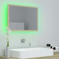 vidaXL - Spiegel - Bruin - Bewerkt hout