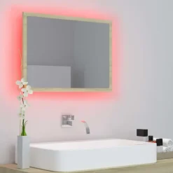 vidaXL - Spiegel - Bruin - Bewerkt hout