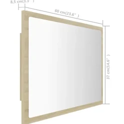 vidaXL - Spiegel - Bruin - Bewerkt hout