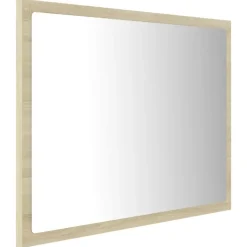 vidaXL - Spiegel - Bruin - Bewerkt hout