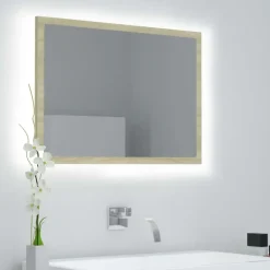 vidaXL - Spiegel - Bruin - Bewerkt hout