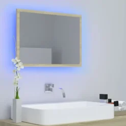 vidaXL - Spiegel - Bruin - Bewerkt hout