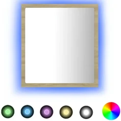 vidaXL - Spiegel - Bruin - Bewerkt hout