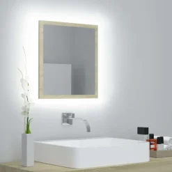 vidaXL - Spiegel - Bruin - Bewerkt hout