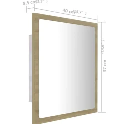 vidaXL - Spiegel - Bruin - Bewerkt hout