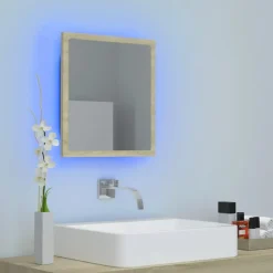 vidaXL - Spiegel - Bruin - Bewerkt hout