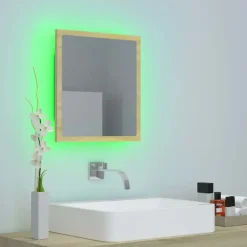 vidaXL - Spiegel - Bruin - Bewerkt hout