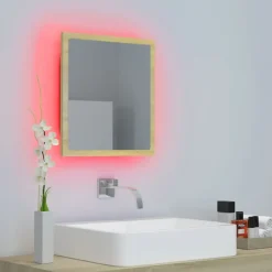 vidaXL - Spiegel - Bruin - Bewerkt hout