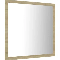 vidaXL - Spiegel - Bruin - Bewerkt hout