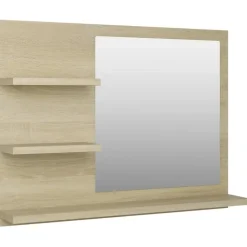 vidaXL - Spiegel - Bruin - Bewerkt hout