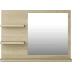 vidaXL - Spiegel - Bruin - Bewerkt hout