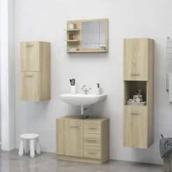 vidaXL - Spiegel - Bruin - Bewerkt hout