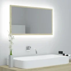 vidaXL - Spiegel - Bruin - Bewerkt hout