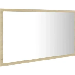 vidaXL - Spiegel - Bruin - Bewerkt hout