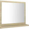 vidaXL - Spiegel - Bruin - Bewerkt hout - 40 x 10.5 x 37 cm