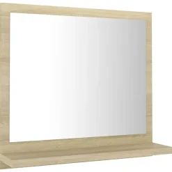 vidaXL - Spiegel - Bruin - Bewerkt hout - 40 x 10.5 x 37 cm