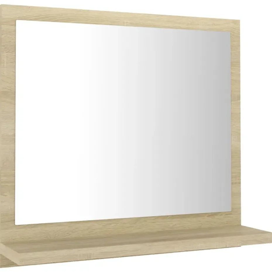 vidaXL - Spiegel - Bruin - Bewerkt hout - 40 x 10.5 x 37 cm