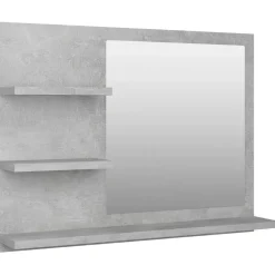 vidaXL - Spiegel - Grijs - Bewerkt hout