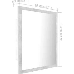 vidaXL - Spiegel - Grijs - Bewerkt hout