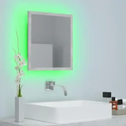 vidaXL - Spiegel - Grijs - Bewerkt hout