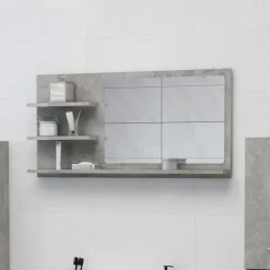 vidaXL - Spiegel - Grijs - Bewerkt hout