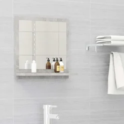 vidaXL - Spiegel - Grijs - Bewerkt hout - 40 x 10.5 x 37 cm