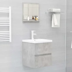 vidaXL - Spiegel - Grijs - Bewerkt hout - 40 x 10.5 x 37 cm