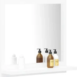 vidaXL - Spiegel - Wit - Bewerkt hout - 40 x 10.5 x 37 cm