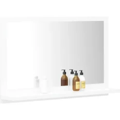 vidaXL - Spiegel - Wit - Bewerkt hout - 60 x 10.5 x 37 cm