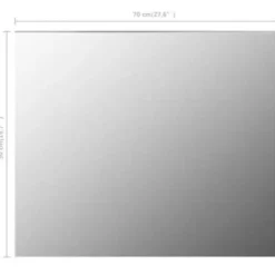 vidaXL - Spiegel - Zilver - Glas - 70 x 50 cm