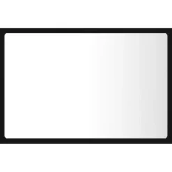 vidaXL - Spiegel - Zwart - Bewerkt hout