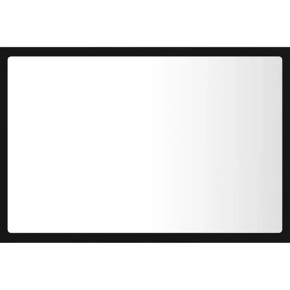 vidaXL - Spiegel - Zwart - Bewerkt hout