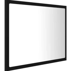 vidaXL - Spiegel - Zwart - Bewerkt hout