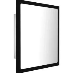 vidaXL - Spiegel - Zwart - Bewerkt hout