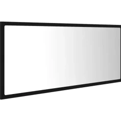 vidaXL - Spiegel - Zwart - Bewerkt hout