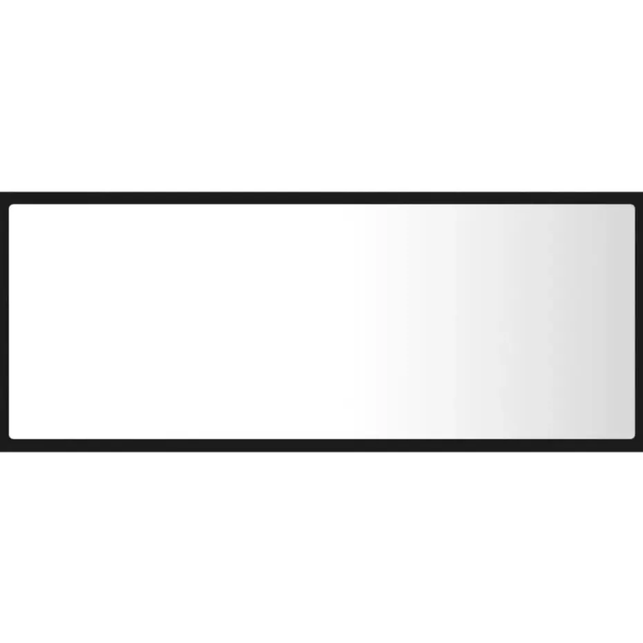 vidaXL - Spiegel - Zwart - Bewerkt hout