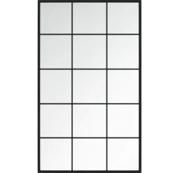 vidaXL - Spiegel - Zwart - Metaal - 100 x 60 cm